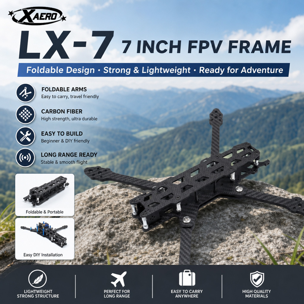 PAURC LX-7 Foldable 7 Inch FPV - огляд і ціна Drone Kit Octocopter